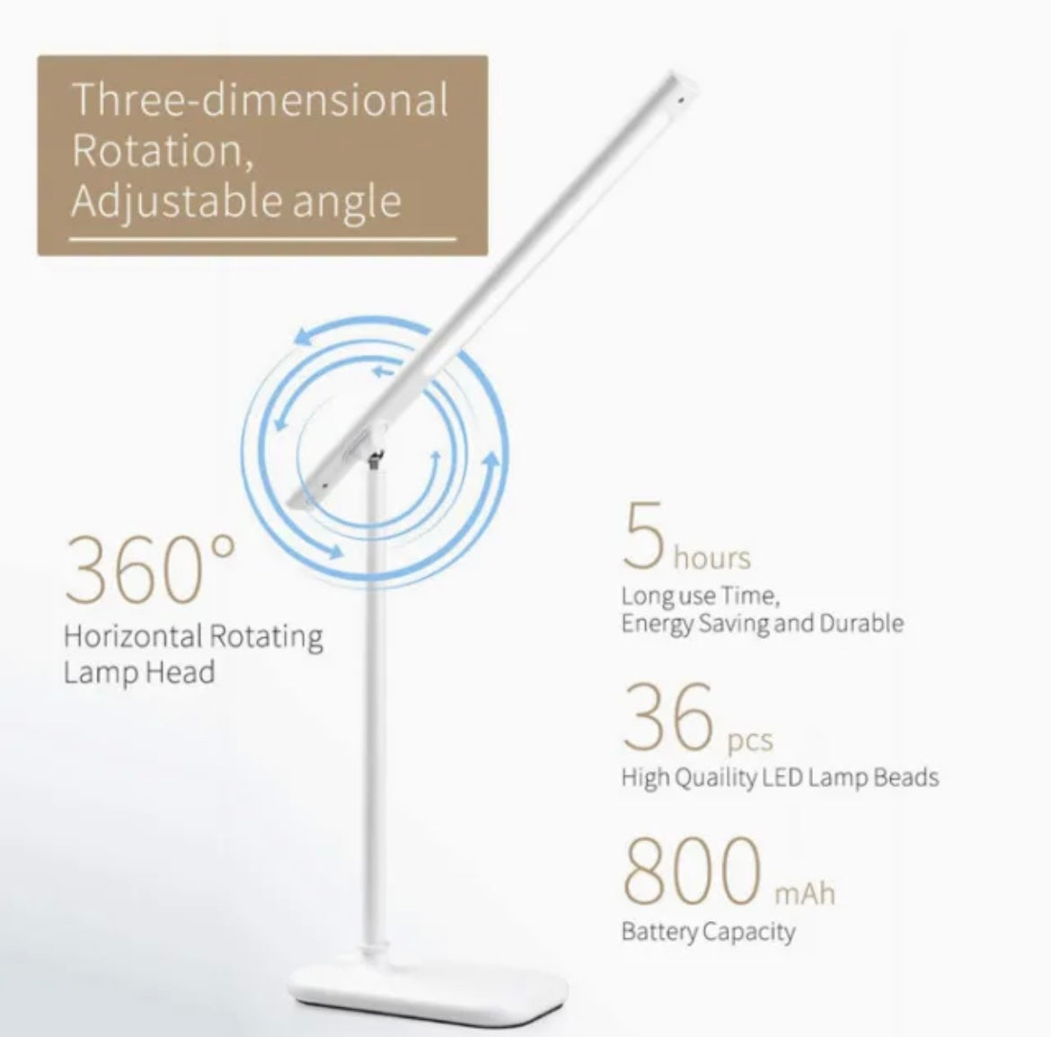 Desk Light Led Eye-Caring Office TableTouch Dimmable,USB port-Lighting-home