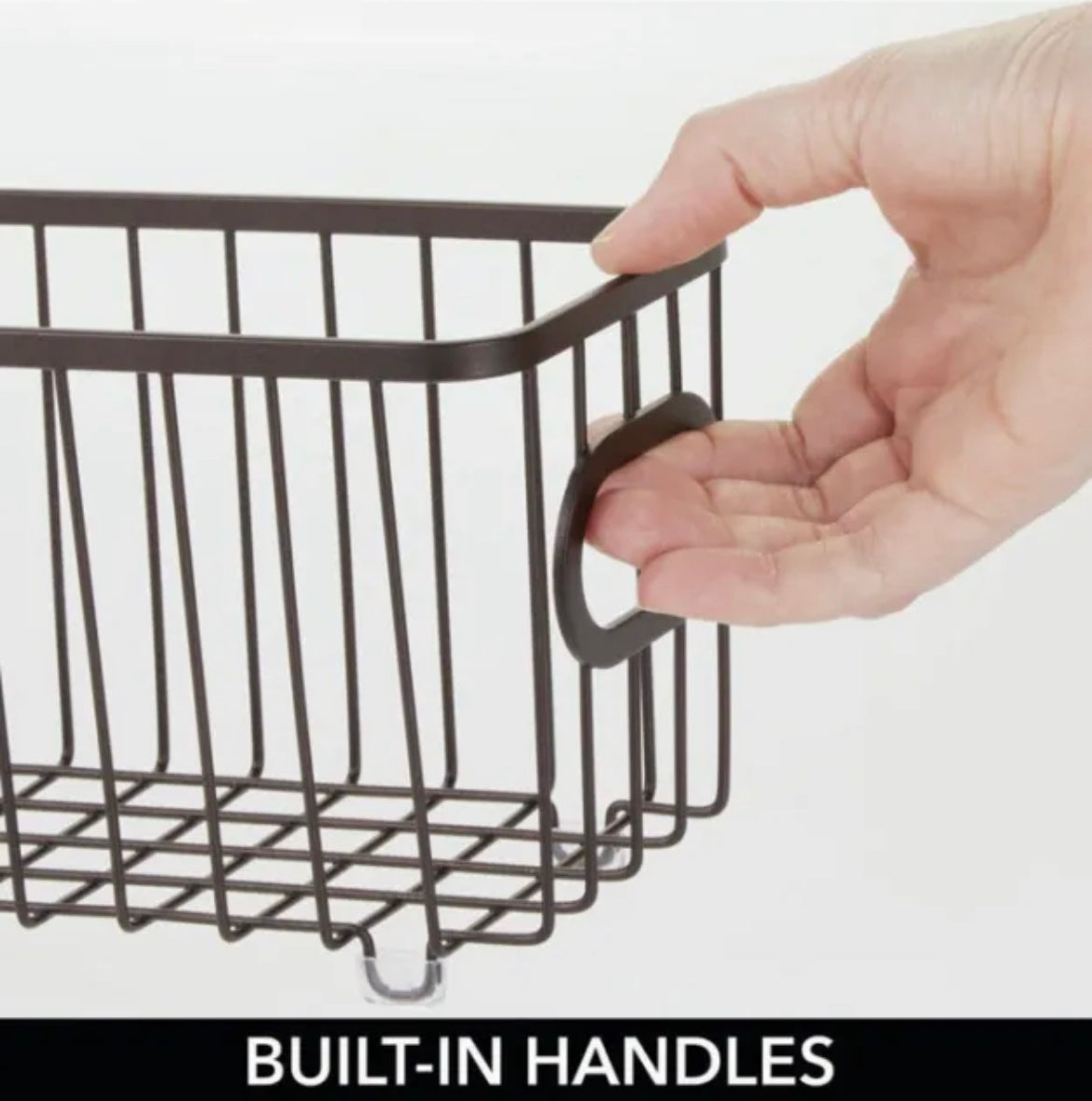 Storage Baskets For Shelves ,Bedroom-Office Kitchen -Bronze