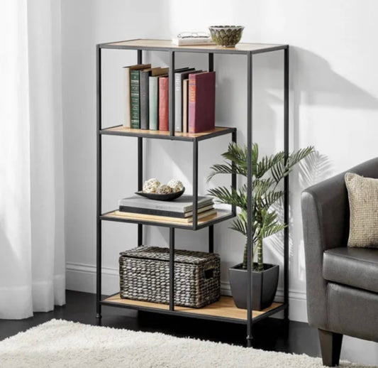Book Shelf Bookcase- Home Media Shelving Display Unit